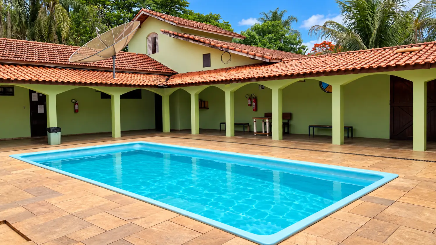 Área da piscina